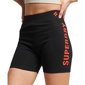 Superdry Code Core Sport Cycle Short Sweatshirt pour femme, Noir/Hyper Corail, 38