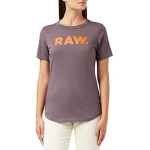 G-STAR RAW Raw Slim R T Wmn Dames T-Shirt, paars (Dk Taupe Fungi 4107-4751)