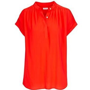 Seidensticker Modieuze damesblouse regular fit korte mouwen viscose, rood, 40, Rood