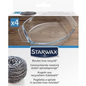 STARWAX 4 x gerecyclede roestvrijstalen ballen (70% gerecycled)