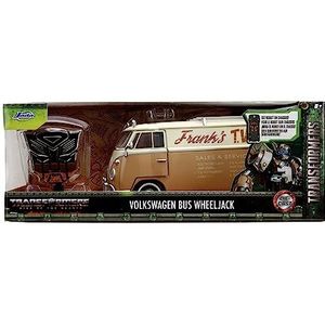 Jada Toys Transformers Wheeljack VW Bus (T7) - Volkswagen Bulli van Transformers 7: De opkomst van de beesten, de cast auto vanaf 8 jaar met verzamelstuk, 1:24, 19 cm