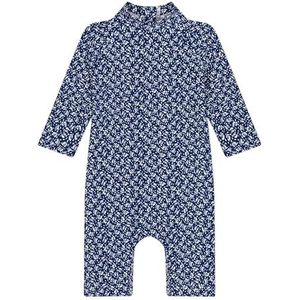 Petit Bateau Anti-uv overall voor baby's, Incognito/Marshmallow