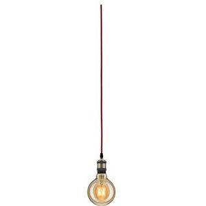 Paulmann 79770 Neordic Eldar hanglamp, metaal, max. 20 W, geborsteld nikkel rood E27