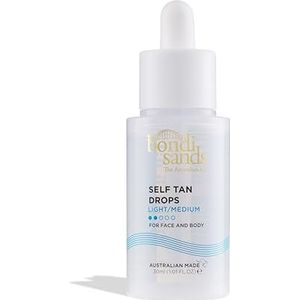 Bondi Sands - Self Tan Drops Light/Medium – Zelfbruiner voor gezicht en lichaam in druppels, afzonderlijk te doseren, voor een lichte tot gemiddelde bruining, 30 ml