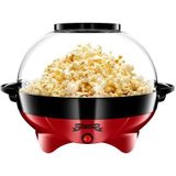 Gadgy Grote popcornmachine, retro popcornmachine, 5 liter, popcornmachine met antiaanbaklaag en afneembaar verwarmingsoppervlak, rode popcornmachine