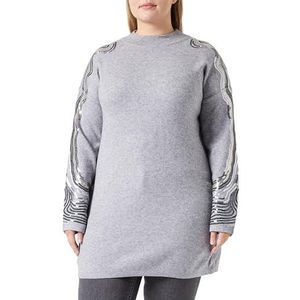 NALLY Pull long pour femme, gris, XS-S