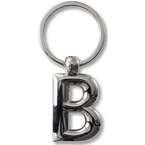 IF Metalen sleutelhanger met gepersonaliseerde alfabetletters, zilver., B