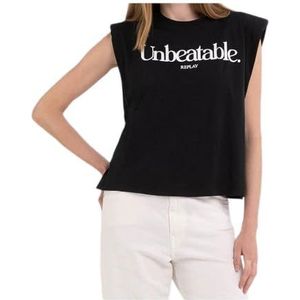 Replay T-shirt voor dames, Zwart (098)
