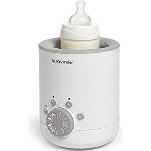 Suavinex - Elektrische flessenwarmer met 3 modi systeem (moedermelk, kunstmatige melk en bouillon), verwarmt en ontdooit, eenvoudig te bedienen en te vervoeren