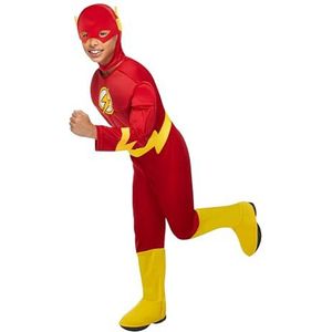 Rubie's Officieel DC Superhero The Flash Deluxe kostuum voor kinderen, maat 5-6 jaar