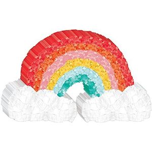 Amscan - 244066 - Regenboog mini pinata - Afmetingen 11,4 x 19 cm - Papier - Voor kinderverjaardag en feestdecoratie