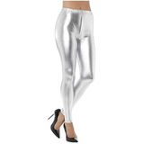 SMKMI Smiffys Disco-legging metallic jaren 80, zilver