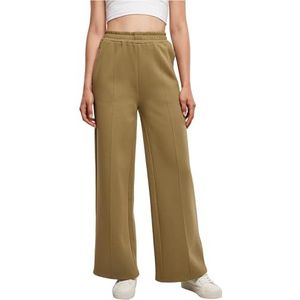 Urban Classics Joggingbroek voor dames met decoratief inzetstuk voor en achter, joggingbroek met elastische tailleband en brede pijpen, maat XS tot 5XL, Tiniolive