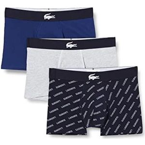 Lacoste - Set van 3 korte boxershorts -5H1774, Marine/Wit-Zilver China