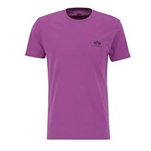 ALPHA INDUSTRIES T Small Logo Basic T-shirt voor heren, Roze (Dark Magenta)