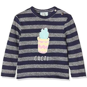 Igi&Co T-shirt met lange mouwen voor baby's, meerkleurig (Navy/Grey Stripes St), 74/80 (maat: 9-12 maanden), meerkleurig (Navy/Grey Stripes St)