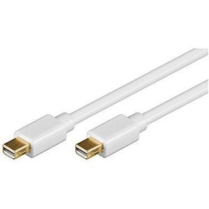 Goobay 52851 Mini DisplayPort 1.2 verbindingskabel, goudkleurig, wit, 2 m kabellengte
