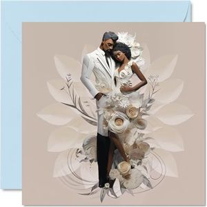 Bruiloftskaarten voor koppels - Big Day - felicitatie- en verlovingskaarten, goed gemaakte felicitatiekaarten, 145 mm bruiloftswenskaarten voor koppels, verloofde, verloofde (niet 3D of