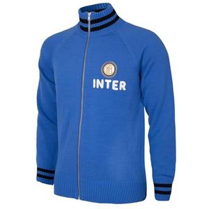 Inter 68 Retro voetbaljas, 1960-68, uniseks, volwassenen, blauw, maat XXL