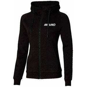 Mizuno K Sweatjack voor dames, zwart.