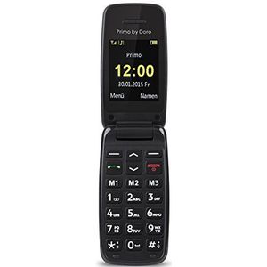 Doro Primo by 401 Seniorenmobiele telefoon met klapdeksel voor senioren, zwart