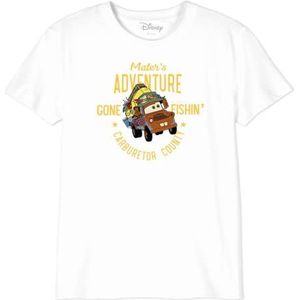 Disney Bodcarsts011 T-shirt voor jongens (1 stuk), Wit.