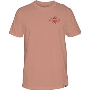 Hurley EVD Wash Diamond Lock T-shirt voor heren, Pink Quest
