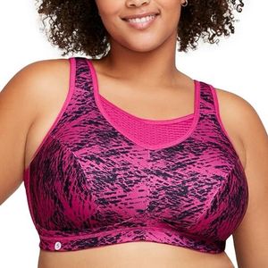 Glamorise Sports Bra Femme, Imprimé Fuchsia, 105D