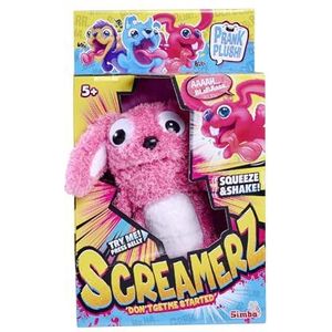 Simba - ScreamerZ-konijn - Zacht interactief pluche speelgoed voor kinderen vanaf 5 jaar - 30 cm - Roze