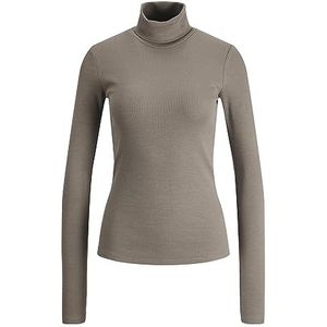 JACK & JONES Jxfan Ls Rib Tee Noos Dames shirt met lange mouwen Morel XL, Morel