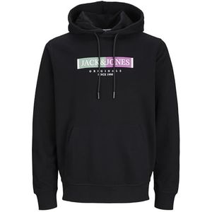 JACK & JONES Jorlafayette sweatshirt met capuchon voor heren, zwart., S