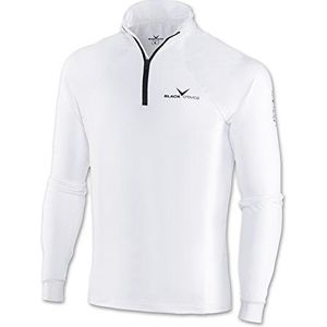 Black Crevice herenskishirt met ritssluiting BCR11203, uniseks, skishirt, wit/zwart, XXL