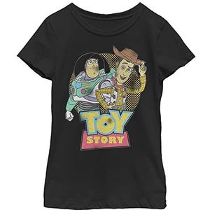 Disney Pixar Toy Story T-shirt met korte mouwen voor meisjes, zwart