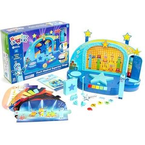 Learning Resources Numberblock Five's magische scène Superstar speelgoed voor kinderen vanaf 3 jaar, luxe set met figuur Five inbegrepen, meerkleurig, HM96095-UK