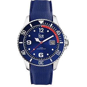 Ice-Watch - ICE Steel Blue - Blauw herenhorloge met siliconen band - 015770 (Medium), Blauw, Armband