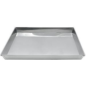 Pentole Agnelli Bakplaat rechthoekig, laag, van aluminium, modern grijs, 50 x 23 x 3 cm