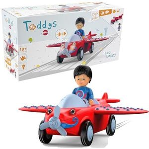 Toddys Speelgoedauto Leo Junior 21 cm Rood/Paars 2-delig
