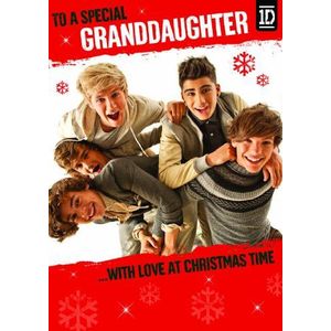 One Direction Kerstkaart voor kleinkind, kerstkaart