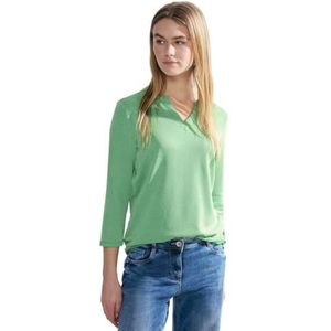 Cecil B320879 Tuniek T-shirt met 3/4 mouwen voor dames, Celery Green