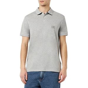 Tommy Hilfiger Poloshirt voor heren met normale kraag S/S, lichtgrijs, XL, Licht lichtgrijs