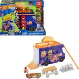 Hot Wheels HMK00 Skatepark Taco Truck Box met 1 exclusief vingerboard, 1 paar afneembare skateschoenen voor vingers en opbergruimte, speelgoed voor kinderen, vanaf 3 jaar