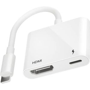 [Apple MFi-gecertificeerd] Lightning-HDMI-adapter voor iPhone, HDMI-Lightning-HDMI-adapter, digitale AV-adapter, compatibel met iPhone 14/13/SE/12/11/XR/X/8/7/iPad, ondersteunt alle iOS