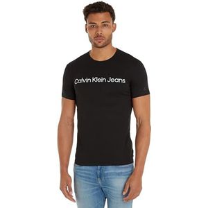 Calvin Klein Jeans Heren S/S gebreide tops, Ck Black, L, Ck Black