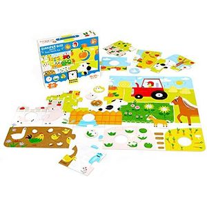 Banana Panda 49108 Suuper Size Puzzel Farm Match Fun - Grote Bodempuzzel en Mapping-activiteit 34 delen voor kinderen vanaf 2 jaar