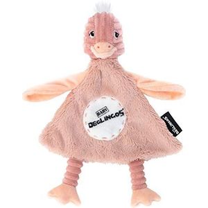 LES DÉGLINGOS Doudou Baby (Pomelos de struisvogel) - pluche baby kind - ultrazachte stof - cadeau voor kleutermeisjes - geschikt vanaf de geboorte - 25 cm - roze