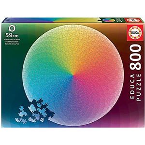 Regenboogkleuren 800 stukjes ronde puzzel