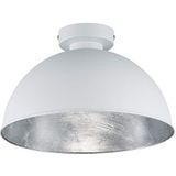 Reality Leuchten Jimmy plafondlamp 1x E27 zonder lamp Ø 31 cm hoogte 19 cm buiten wit binnen zilver R60121001