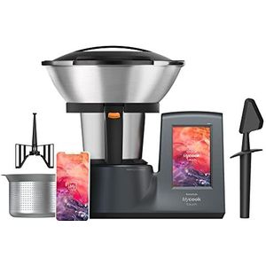 Taurus Mycook Touch Europa Keukenmachine met wifi, 1600 W, 2 l, tot 140 graden, multifunctioneel, duizenden gratis en onbeperkte recepten, Myke-app, connectiviteit met je smartphone, stoom, mand