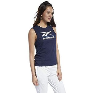 Reebok Running Tank T-shirt voor dames, marineblauw (vecnav)