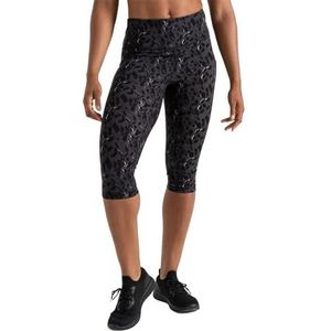 Dare 2b Influential 3/4 – broek – technische legging met invloedrijk design, rekbaar, licht en ademend, met ergonomische pasvorm en 3/4 lengte – dames, Print dashboard zwart